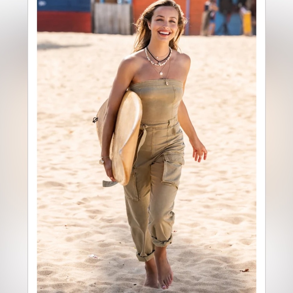 Cargo strapless jumpsuit